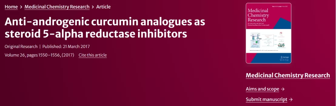 Anti-androgenic curcumin analogues as steroid 5-alpha reductase inhibitors Anti-androgenic curcumin analogues as steroid 5-alpha reductase inhibitors